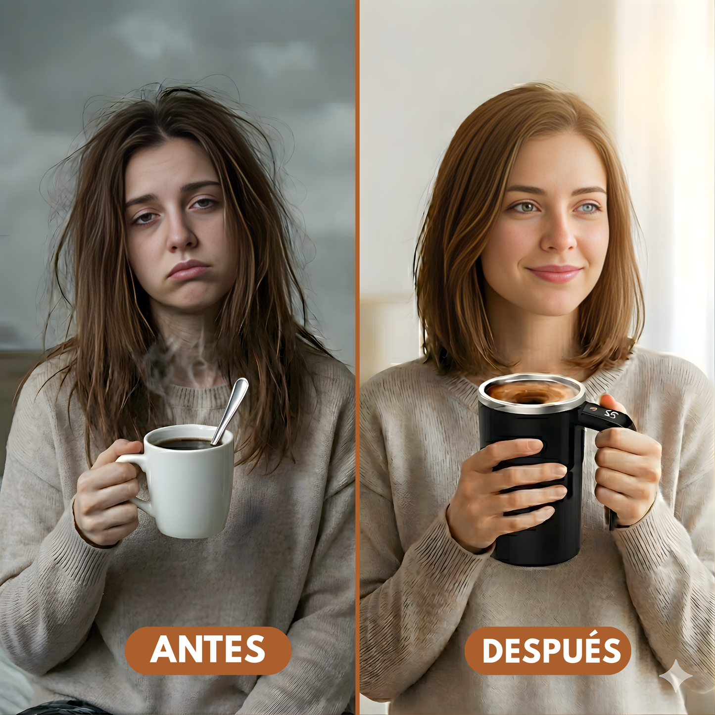 Taza con Mezclador Automatico